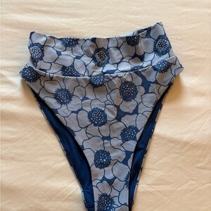 Aerie Blue Floral Bikini Bottom